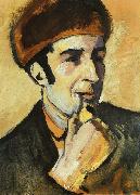 August Macke Portrait of Franz Marc oil painting artist